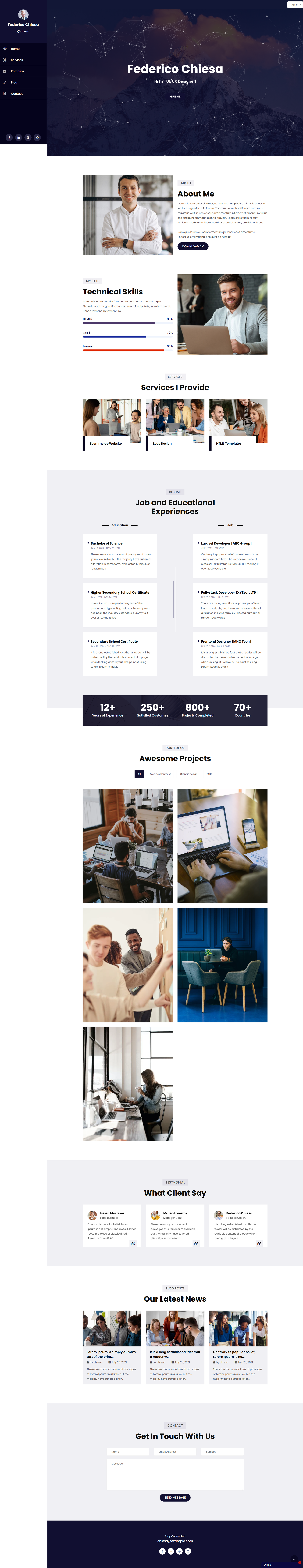 Personal Portfolio v3 Theme