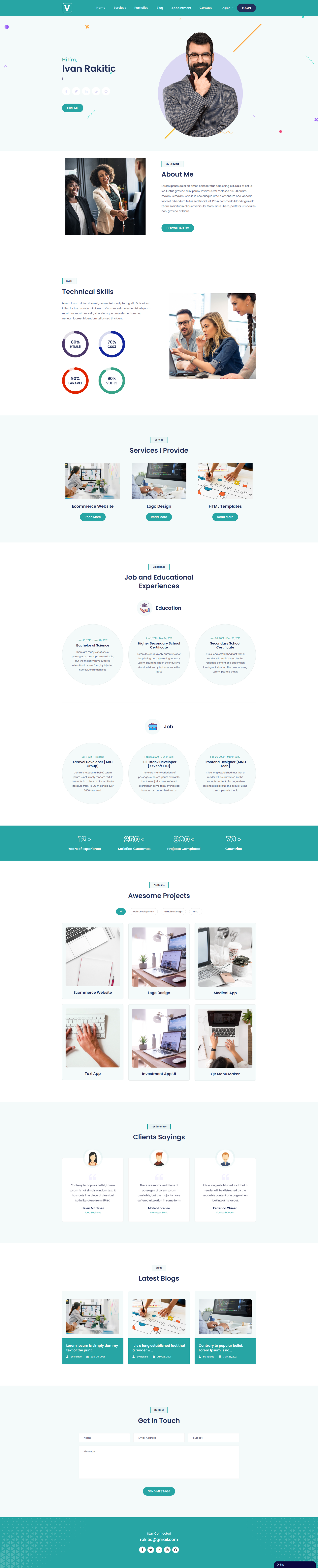 Personal Portfolio v5 Theme